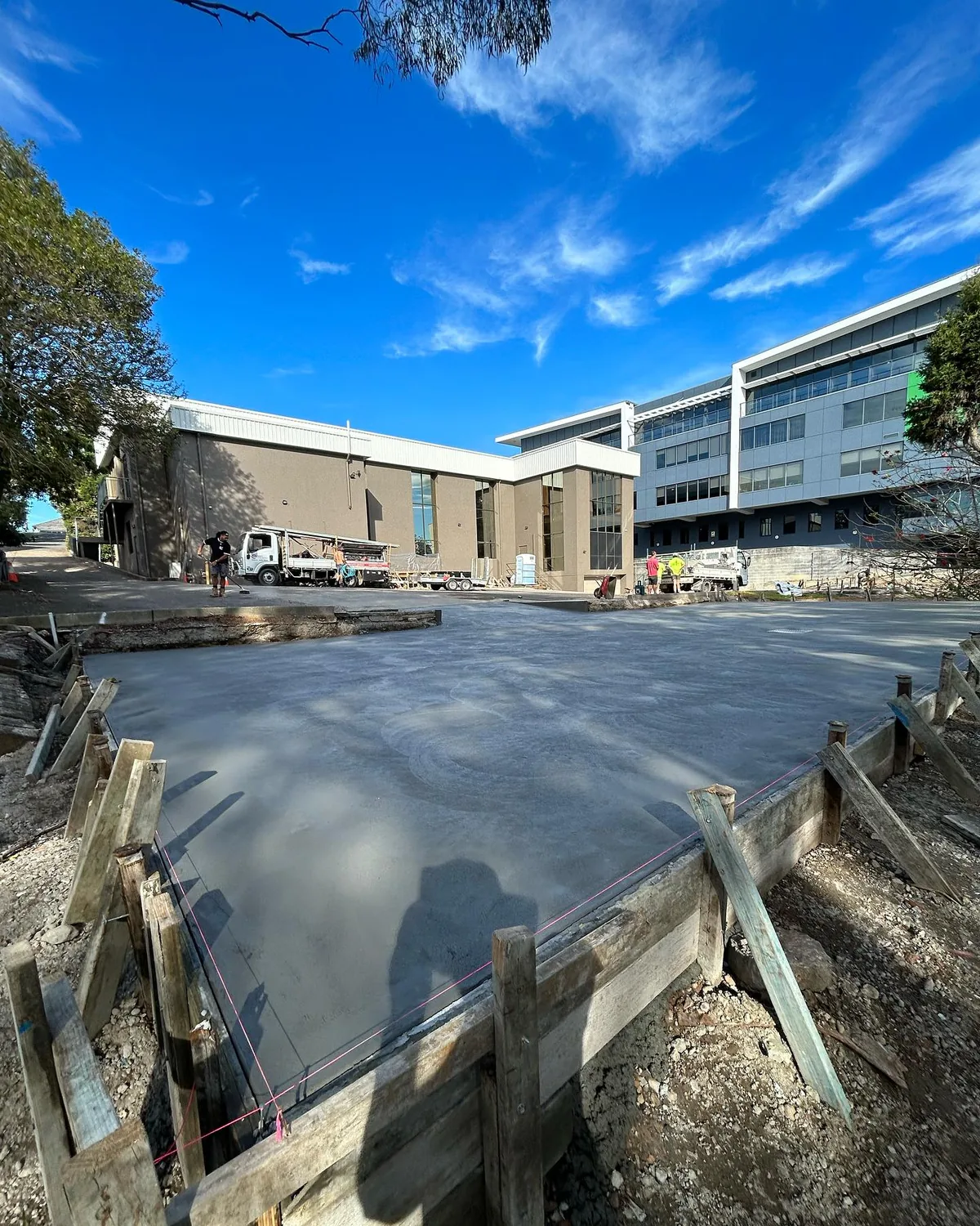 Large commercial concrete slab