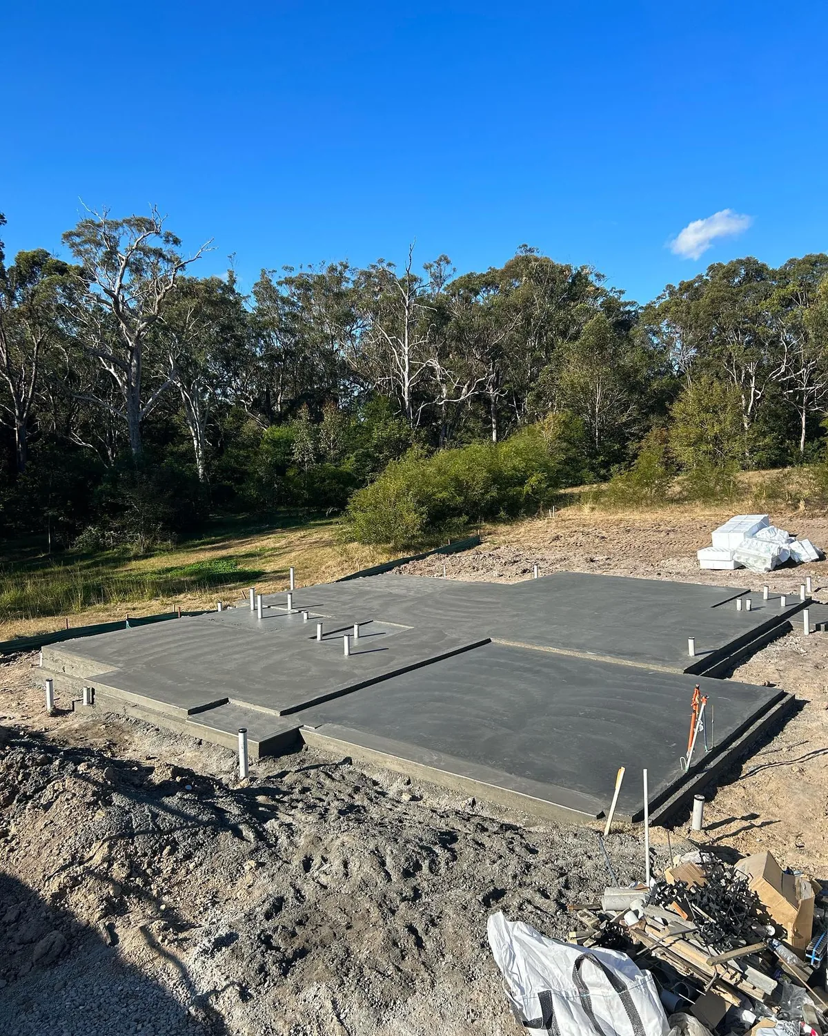 Small house slab finished